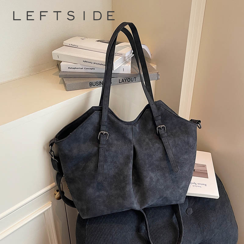 Luxury Bags Trend 2025 - LEFTSIDE Women High-capacity PU Leather Crossbody