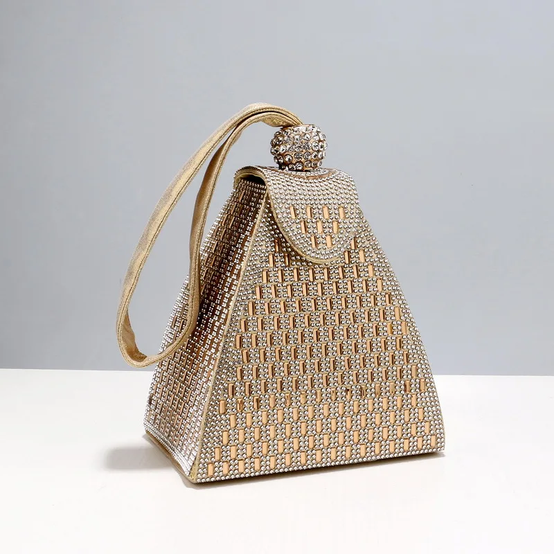 Luxury Bags Brand Pyramid - Rhinestones Luxury Evening Bags For Women