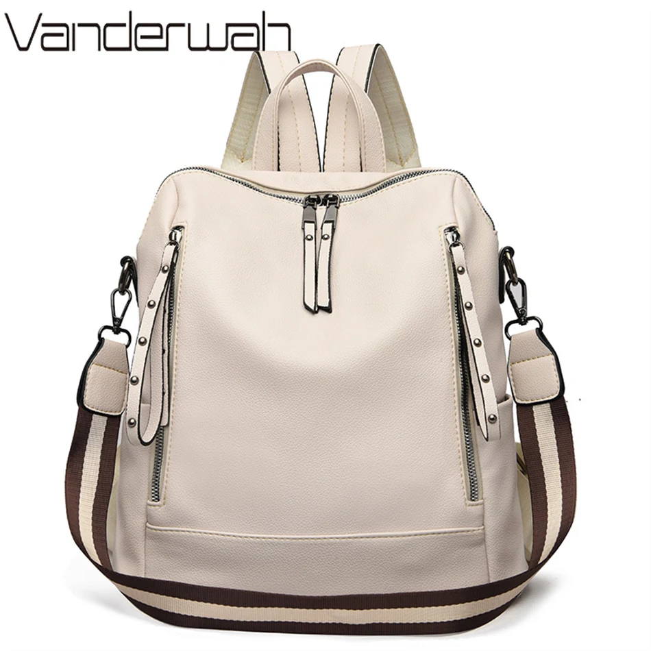 Luxury Bags With Zipper - Brand Luxury Backpacks Soft Leather Waterproof