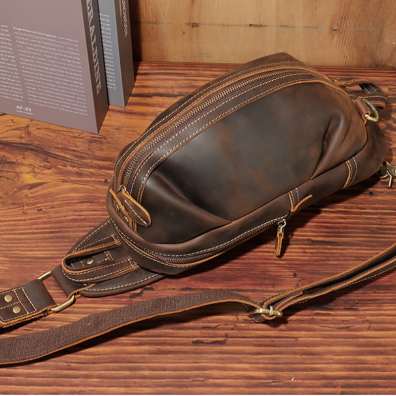 Luxury Bags With Zipper - Fashion Design Luxury Men's Sling Chest