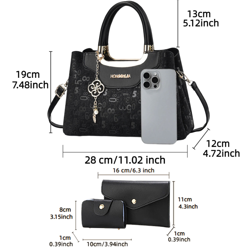 3-piece Fashion Women's Handba - Luxury Bags With Zipper recension och pris
