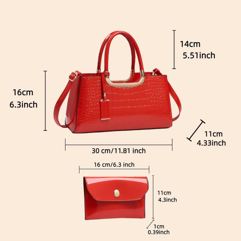 Women's Handbag Set, Light Lux - Luxury Bags With Zipper recension och pris