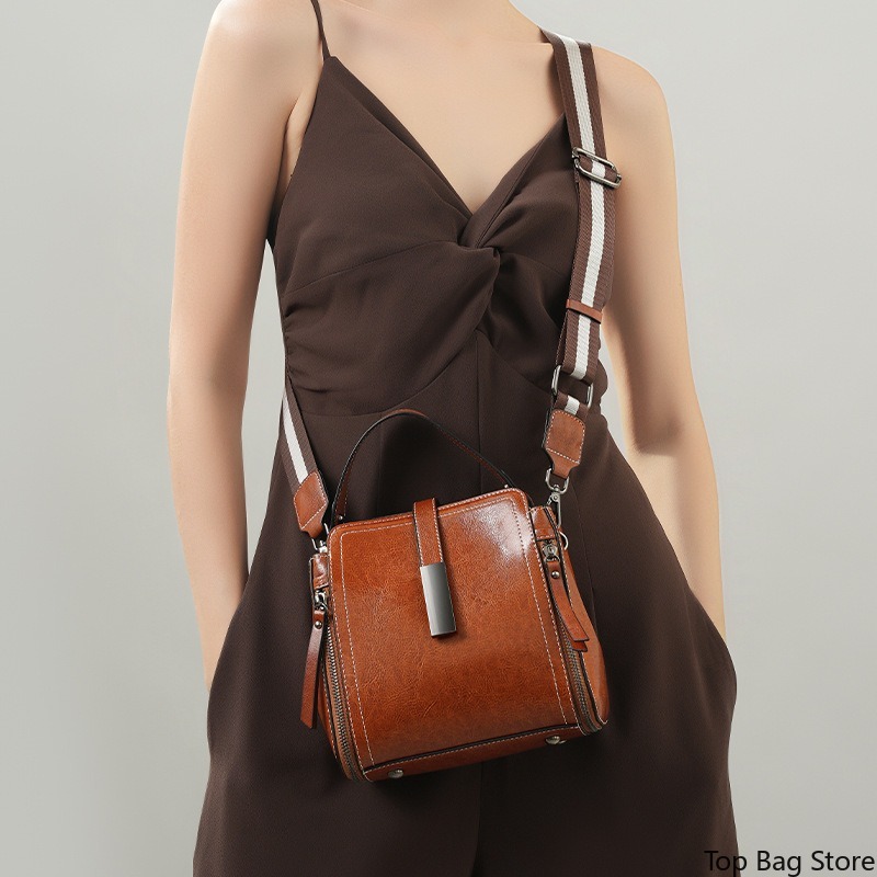 Genuine Leather Crossbody Bag  - Quiet Luxury Bags Crossbody recension och pris