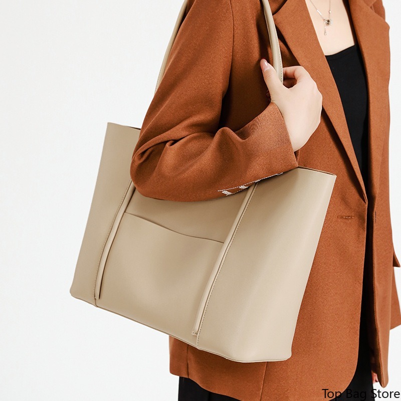 Genuine Leather Tote Bag for W - Quiet Luxury Bags Tote recension och pris
