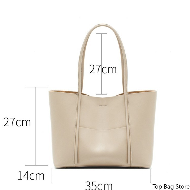 Genuine Leather Tote Bag for W - Quiet Luxury Bags Tote recension och pris