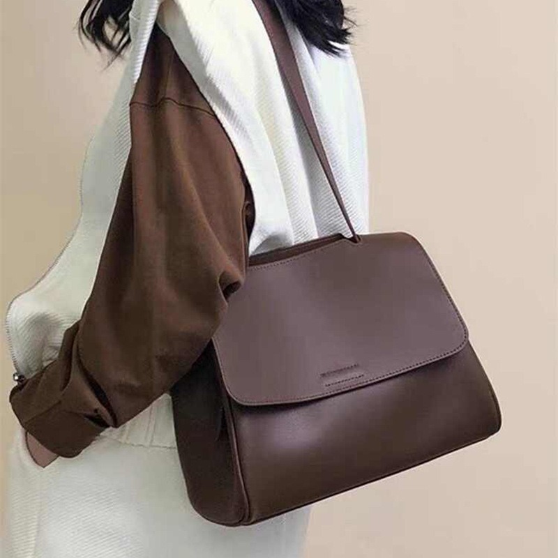 Genuine Leather Tote Bag for W - Quiet Luxury Bags Tote recension och pris
