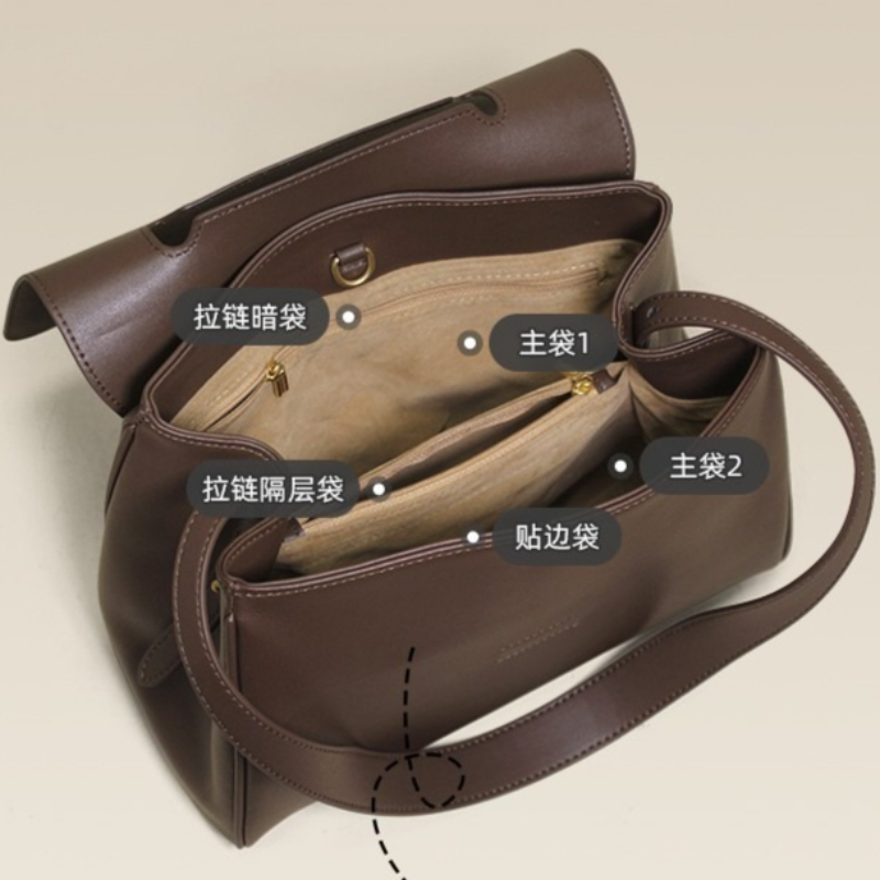 Genuine Leather Tote Bag for W - Quiet Luxury Bags Tote recension och pris