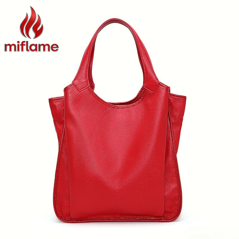 Genuine Leather Shoulder Tote  - Quiet Luxury Bags Tote recension och pris