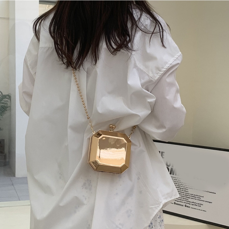 Mini Luxury Gold Party Evening - Luxury Bags With Zipper recension och pris