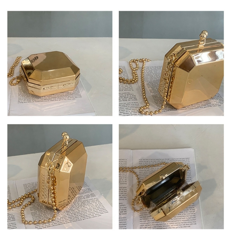 Mini Luxury Gold Party Evening - Luxury Bags With Zipper recension och pris