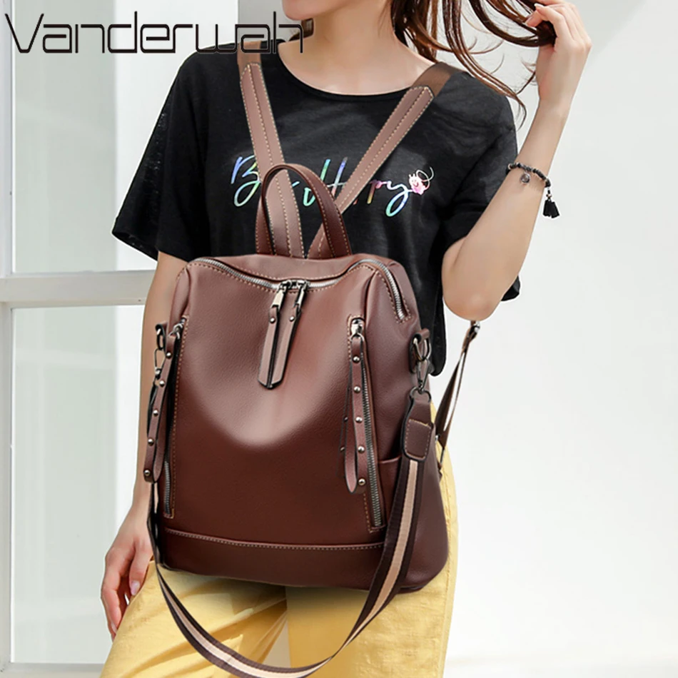Brand Luxury Backpacks Soft Le - Luxury Bags With Zipper recension och pris