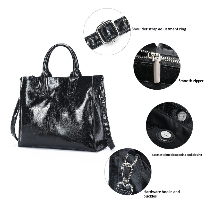 Genuine Leather Tote Bag for W - Quiet Luxury Bags Tote recension och pris