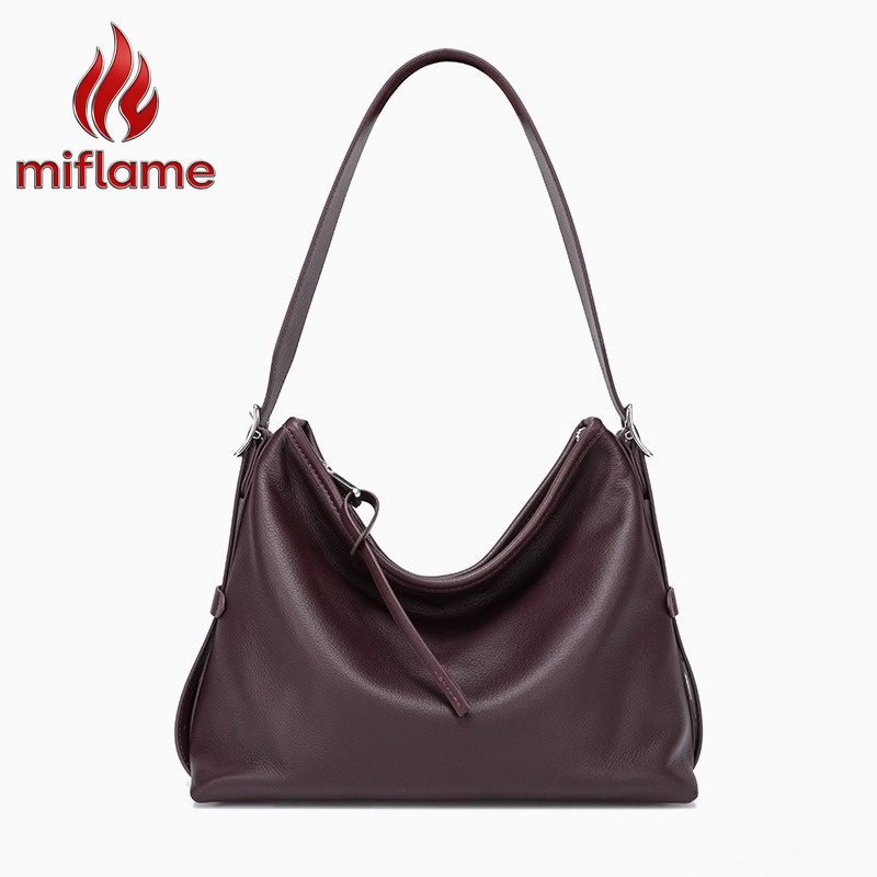 Genuine Leather Shoulder Tote  - Quiet Luxury Bags Tote recension och pris