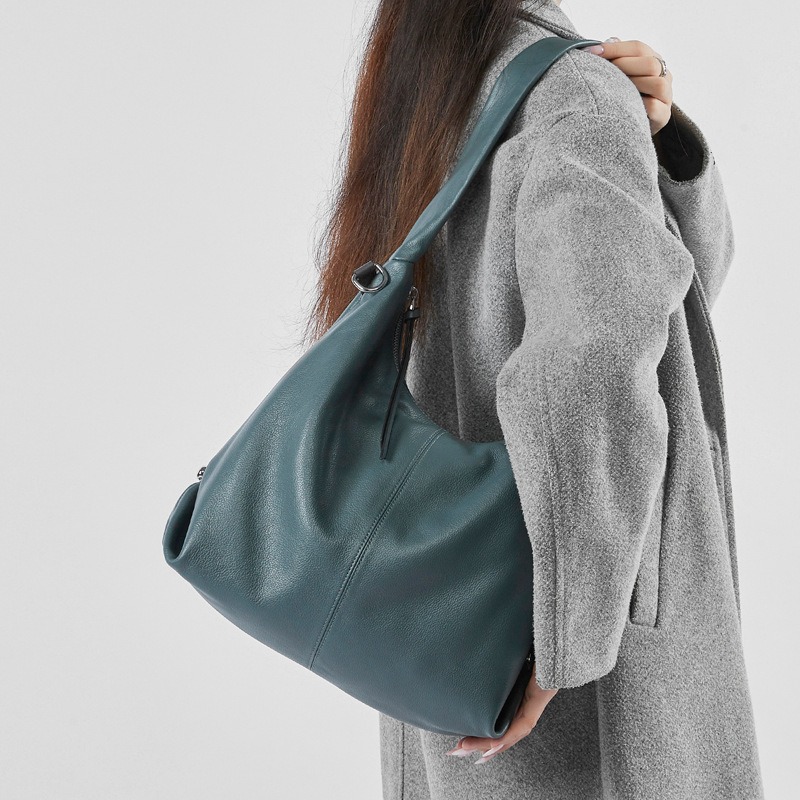 Genuine Leather Shoulder Tote  - Quiet Luxury Bags Tote recension och pris