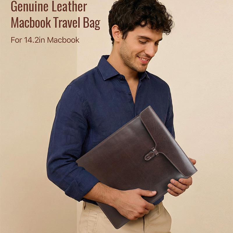 Vintage Genuine Cow Leather La - Briefcase Leather Slim recension och pris