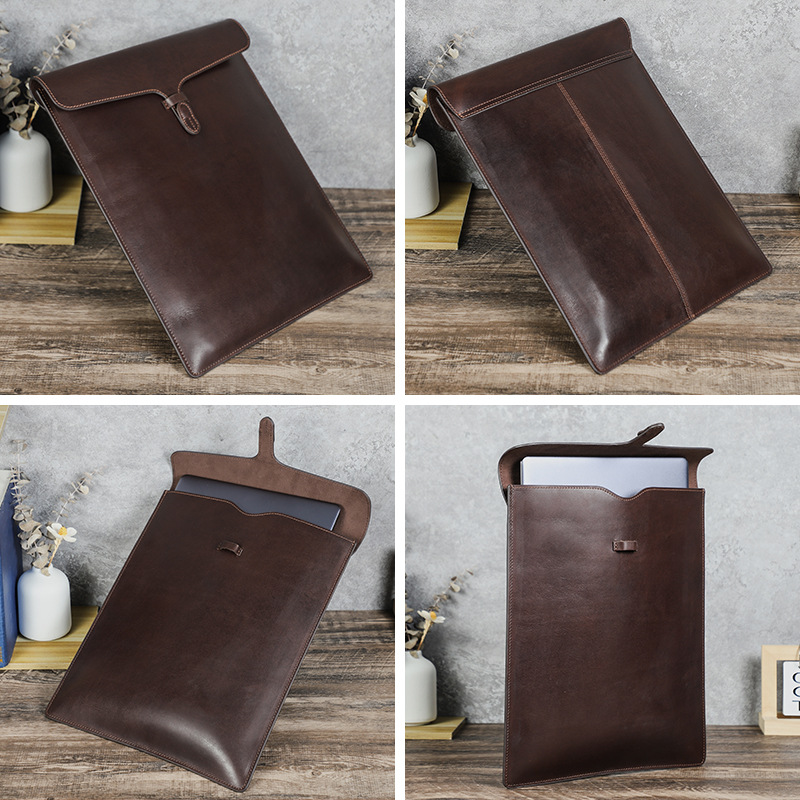 Vintage Genuine Cow Leather La - Briefcase Leather Slim recension och pris