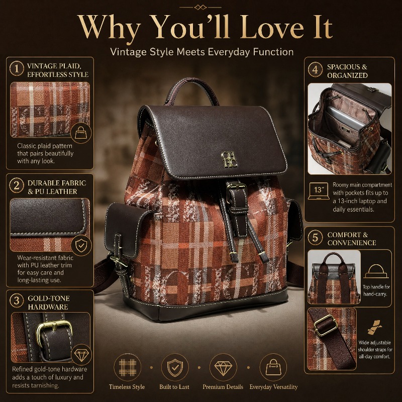 CHHC Fashion Color Block Backp - Luxury Bags Women recension och pris