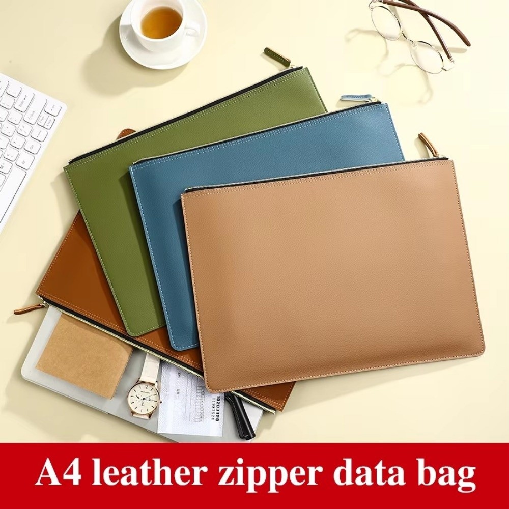 A4 Business Briefcase with Zip - Briefcase Leather Slim recension och pris