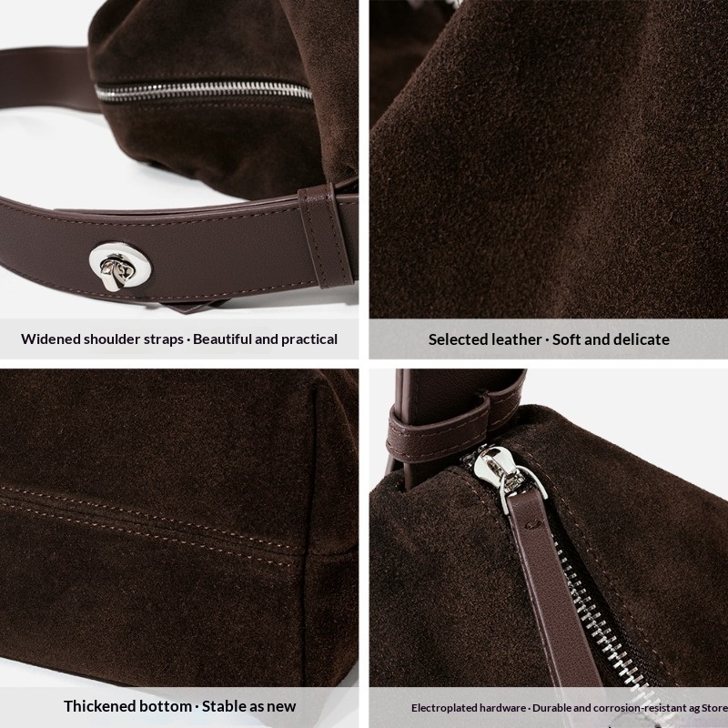 Genuine Leather Shoulder Tote  - Quiet Luxury Bags Tote recension och pris